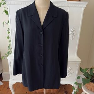 Lands’ End Direct Merchant 100% Wool
4 Button Long Line Jacket Blazer